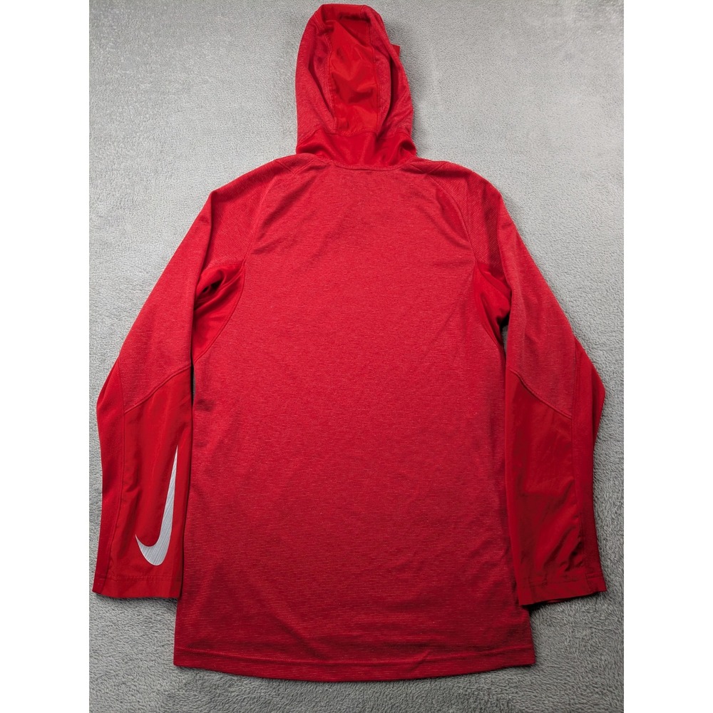 Nike Dri-FIT Mens Red Training Hoodie Scuba Hood Zip Pocket Small RN56323 - Picture 3 of 12